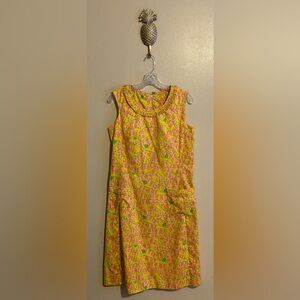 Lilly Pulitzer Vintage Pink & Yellow Floral Dress